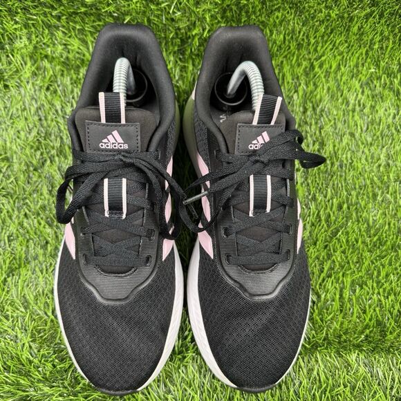 adidas Women's Black and Pink Sneakers - Picture 6 of 14